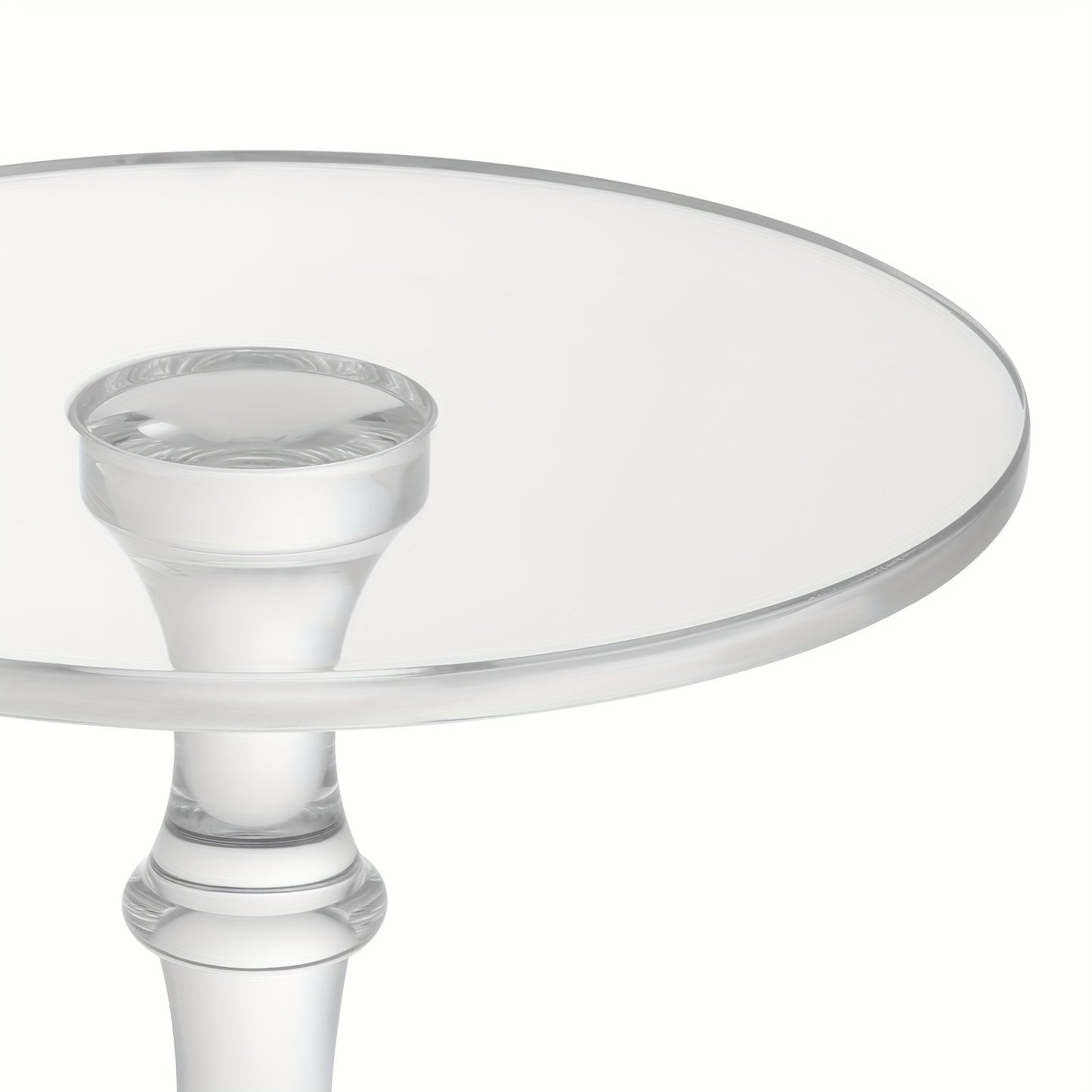 Moderne Rond Tafel – Salontafel – Bijzettafel – Lounge Tafel – Koffietafel – Transparant Acryl – Sterk 39,9 KG Draagvermogen – Ruimtebesparend & Makkelijk In Elkaar Te Zetten