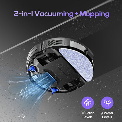 Robotstofzuiger – Stofzuiger Robot – Dweilrobot – Automatische Cleaner – Draadloos Met App – 4500mAh Batterij – Compact 31x31x7,6 cm
