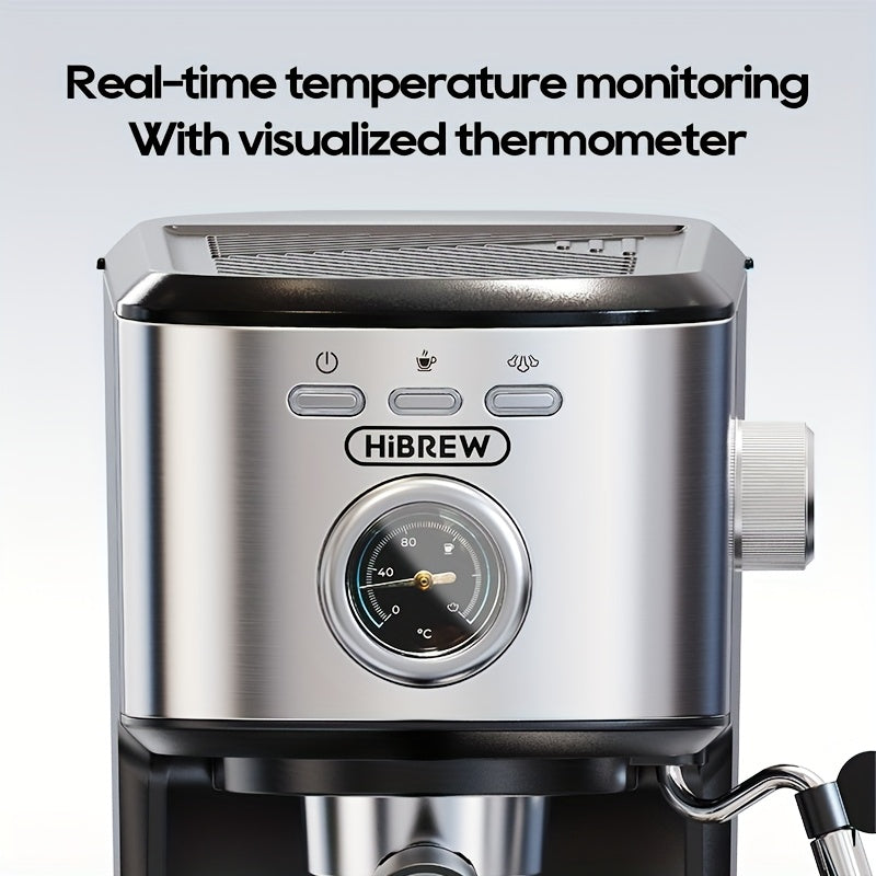 Espressomachine – Koffiemachine – Barista Machine – Koffiezetapparaat – 15 Bar Druk – RVS 430 Semi-automatisch – Afneembaar Waterreservoir