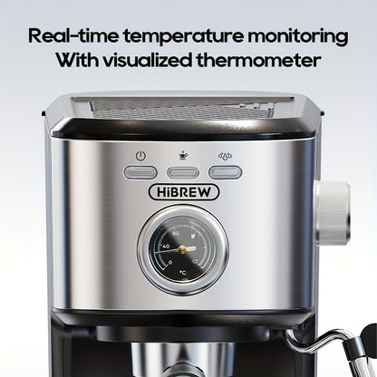Espressomachine – Koffiemachine – Barista Machine – Koffiezetapparaat – 15 Bar Druk – RVS 430 Semi-automatisch – Afneembaar Waterreservoir