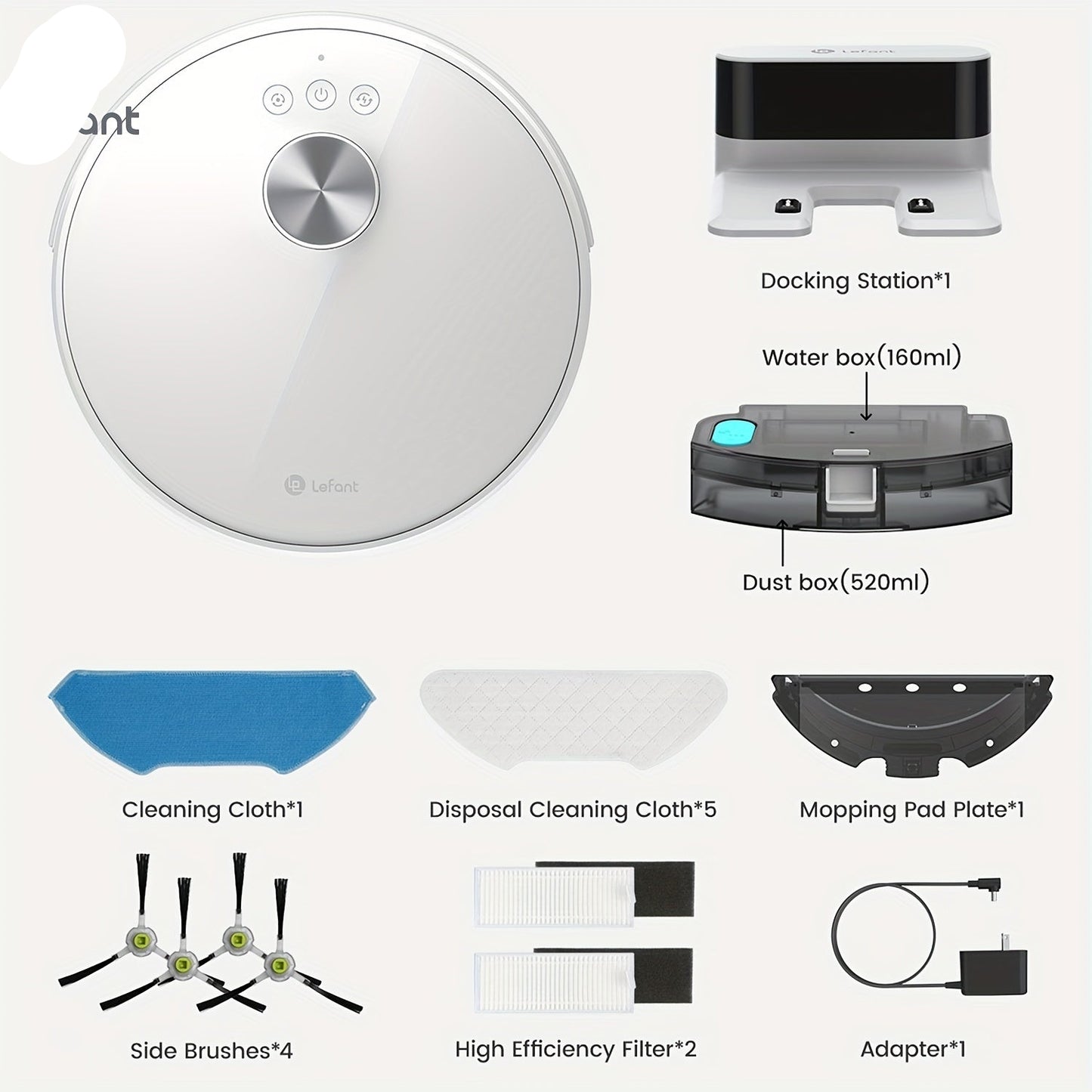 Robotstofzuiger – Dweilrobot – Stofzuigrobot – Automatische Stofzuiger – Schoonmaakrobot – 4000Pa Zuigkracht – Dual Power Batterij & Netstroom