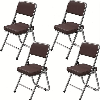 Inklapbare Stoelen – Opvouwbare Stoelen – Bezoekersstoelen – Conferentiestoelen – Eetkamerstoelen – PU Leer Bekleding – Stevig Stalen Frame