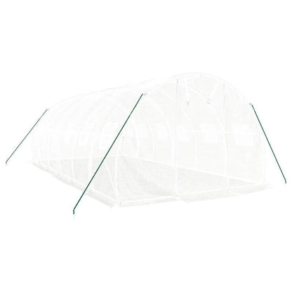 Kas – Serre – Tuinkas – Kweekkas – Bianco Variant – Stevig Wit Stalen Frame – Ruim 18 m² - 6x3x2 m