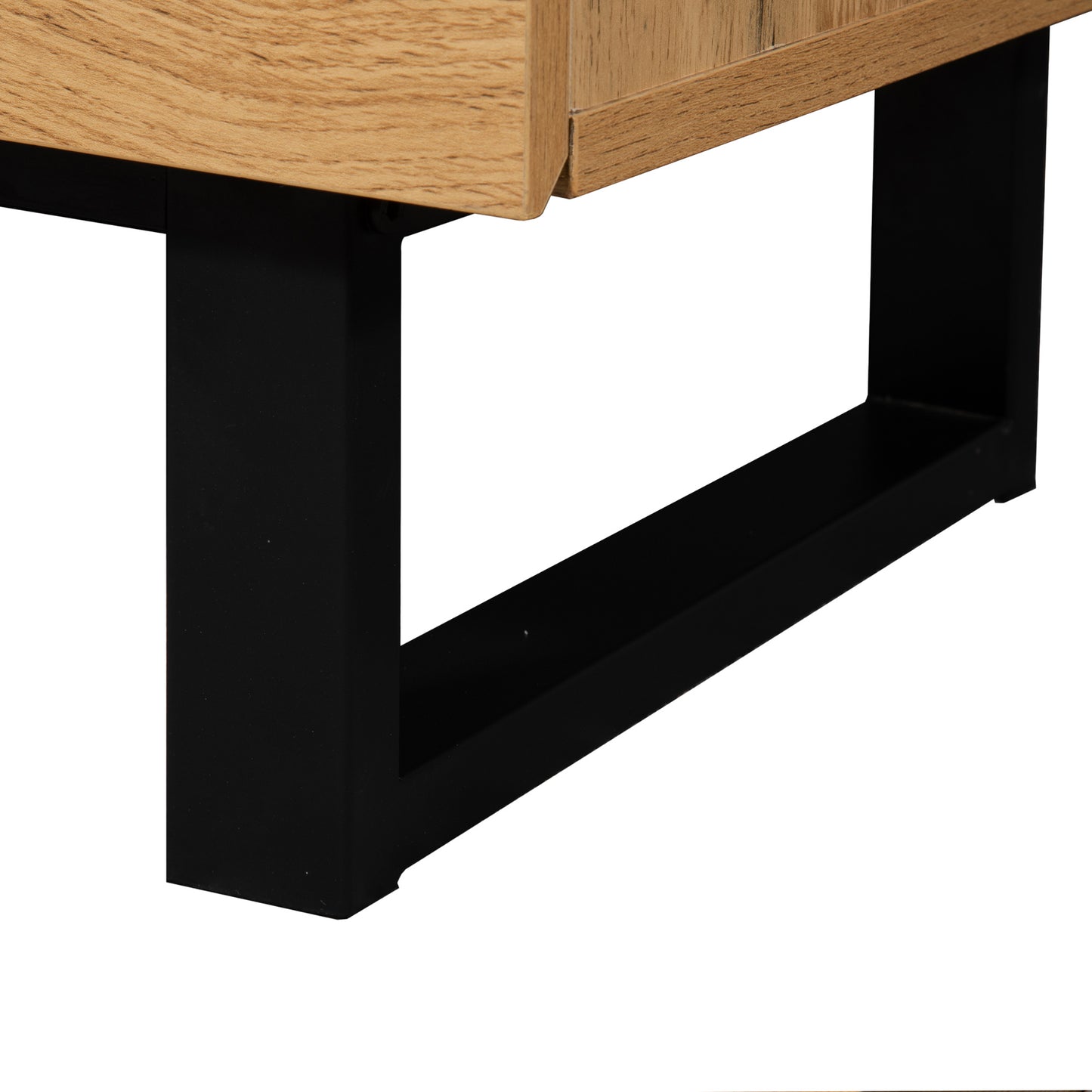 Tv-meubel – TV-kast – TV-dressoir – Media Meubel – Lowboard – Modern Design – 180x38x50 cm – Houtlook & Metalen Frame