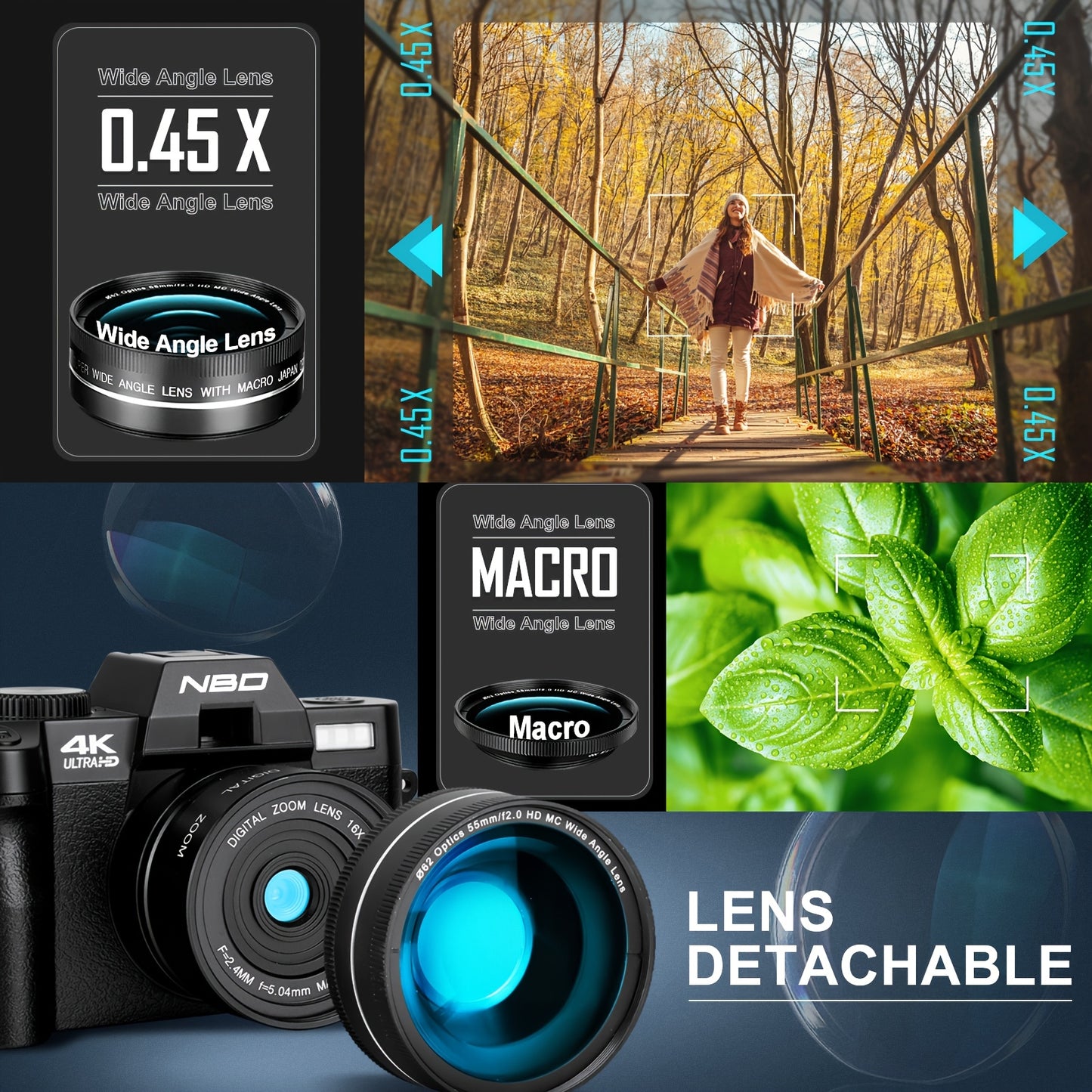 Vlogcamera – Digitale Camera – Compactcamera – Videocamera – Fotocamera – 48MP Resolutie – 4K Video & Wifi Connectivity