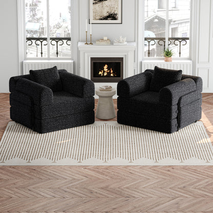 2-Zits Slaapbank – Slaapbank Met Chaise Lounge – Bedbank – Divan – Slaapbank Compact – Chenille Bekleding – Duurzaam Stevig Frame