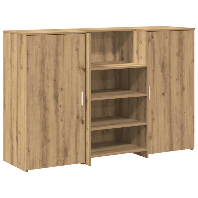 Receptiebalie – Balie – Ontvangstbalie – Baliesysteem – Balie Meubel – Massief Eikenhout – Ruim Werkblad 155x50 cm