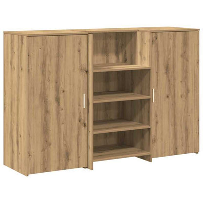 Receptiebalie – Balie – Ontvangstbalie – Baliesysteem – Balie Meubel – Massief Eikenhout – Ruim Werkblad 155x50 cm