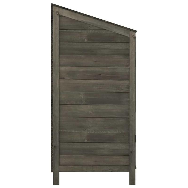 Tuinhuisje – Buitenberging – Tuinschuur – Tuinkast – Opbergkast – Massief Vurenhout – Stalen Frame – Koperen Dak – 102x52x112 cm – Ventilatieroosters – Antraciet & Donkerbruin