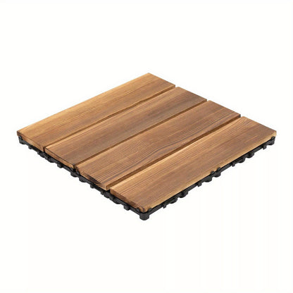 Vlondertegels – Tuintegels – Terrastegels – Balkonvloeren – Kliktegels – Kunststof Houtlook – 36 Stuks 30,3x30,3 cm – Waterdicht Met Drainagesysteem