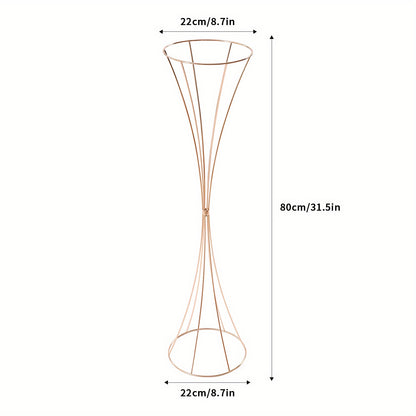 Gouden Trompet Vazen – Gouden Vaas Set – Bloemenvazen – Decoratie Vazen – Moderne Vazen – Set van 10 – 80 cm Hoog – Duurzaam Metaal