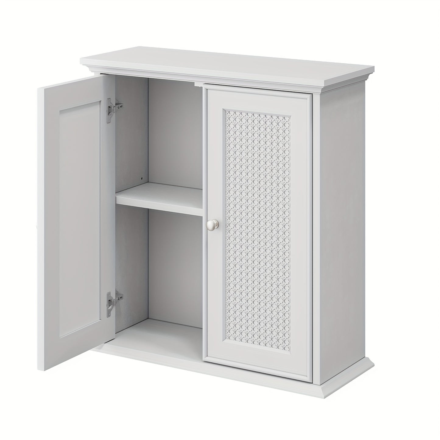 Wandkast – Badkamerkast – Opbergkast – Keukenkast – Hangkast – Wit Houten Materiaal – Verstelbare Planken