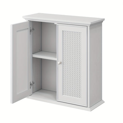 Wandkast – Badkamerkast – Opbergkast – Keukenkast – Hangkast – Wit Houten Materiaal – Verstelbare Planken