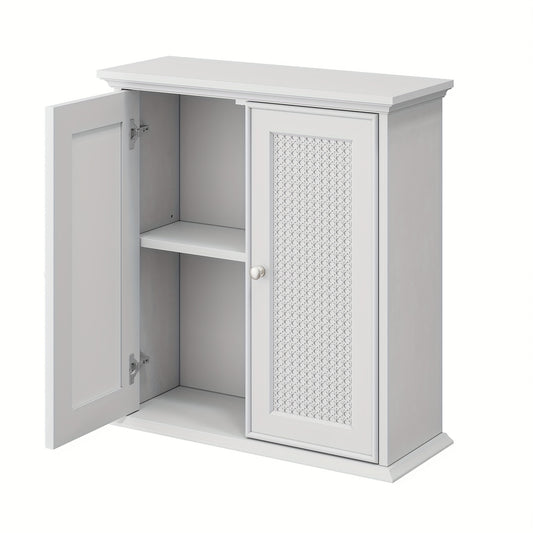 Wandkast – Badkamerkast – Opbergkast – Keukenkast – Hangkast – Wit Houten Materiaal – Verstelbare Planken