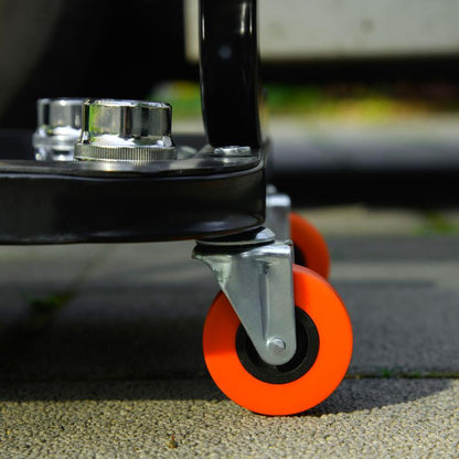 Werkkruk – Werkstoel – Montagekruk – Garagekruk – Werkplaatskruk – Stevige Stalen Constructie – Gevoerde Zitting Met Opbergruimte