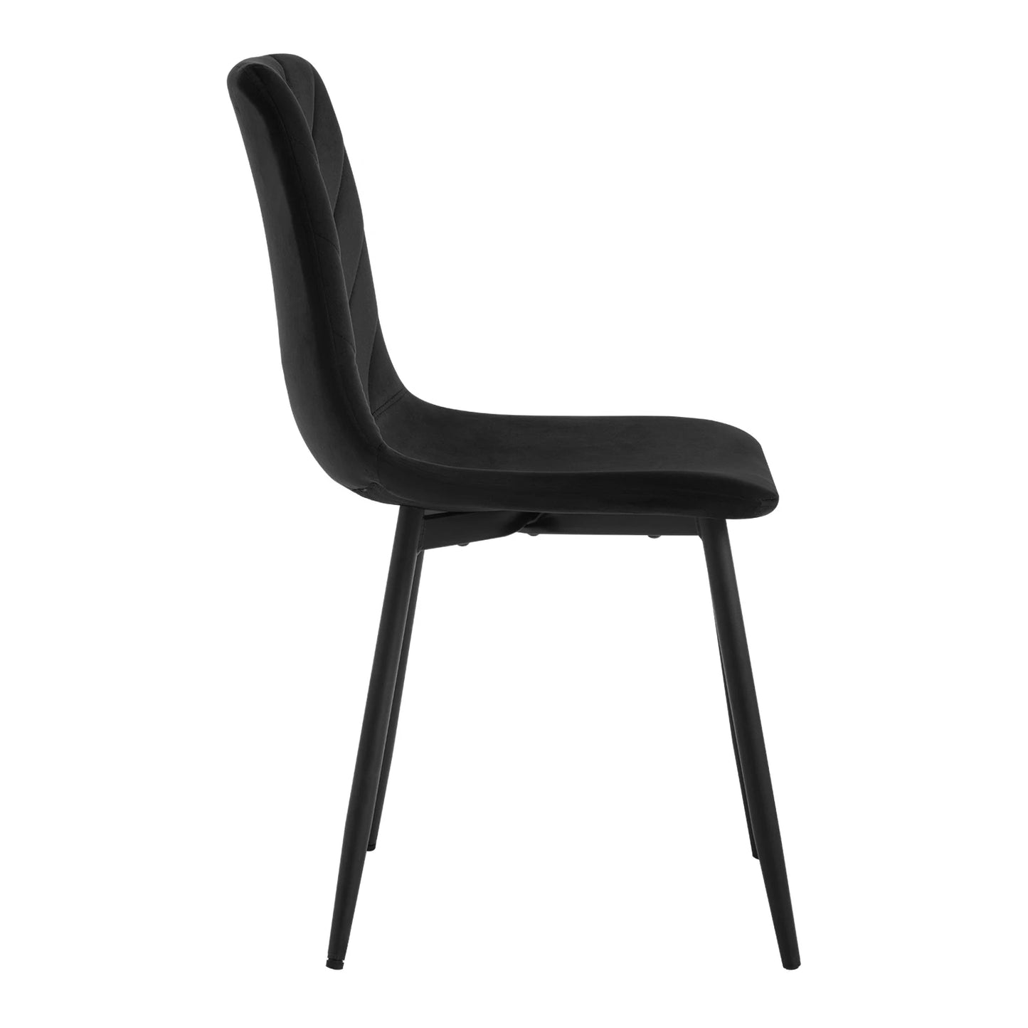 Eetkamerstoelset van 4 - Stoel - Woonkamerstoel - Eetkamer - 44 cm x 81 cm x 51 cm - Zwart