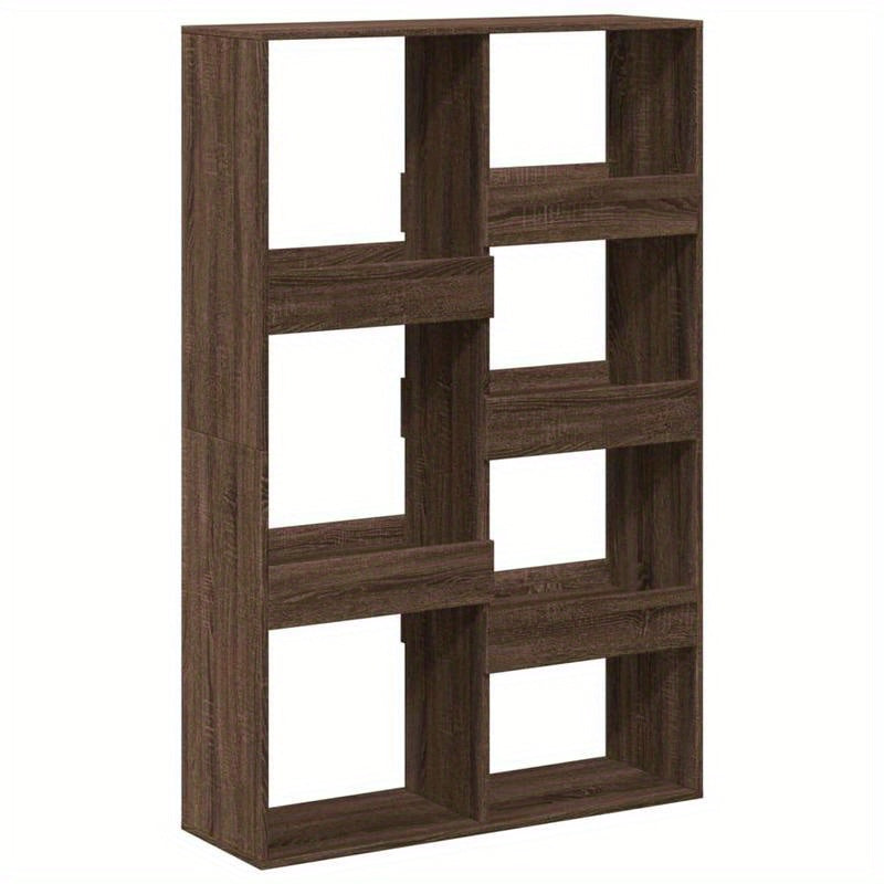 Bookshelf 100X33X155.5 Cm Made of Treated Wood in a Brown Oak Color. Vertical Shelves, Sturdy And Durable, Attractive, Ample Storage Space, Smooth Surface, Moisture-Resistant, Warp-Resistant, And Split-Resistant, Suitable for