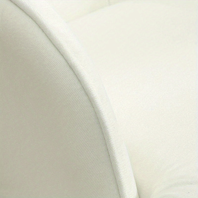Draaifauteuil – Lounge Stoel – Relaxstoel – Schommelstoel – Fauteuil Met Voetenbank – Ergonomisch Design – Wit Zwart Hardhout & Metaal