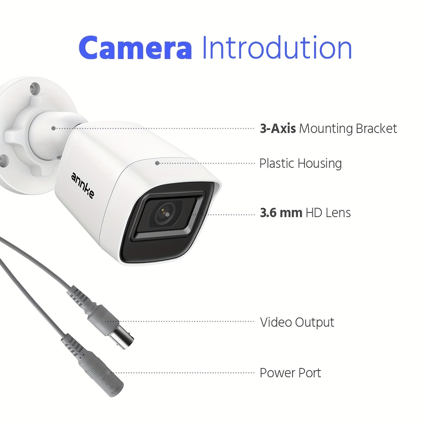 Beveiligingscamera – Camerabewaking – Security Camera – Bewakingscamera – IP Camera – 8 Kanaals Systeem – AI Mens/Voertuig Detectie – 1080P Bedrade Camera’s met Nachtzicht 19,8m