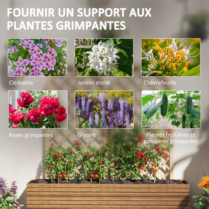 klimrek – klimplantpaneel – tuinafscheiding – klimboog – houten klimrek – duurzaam hout – 60x150 cm