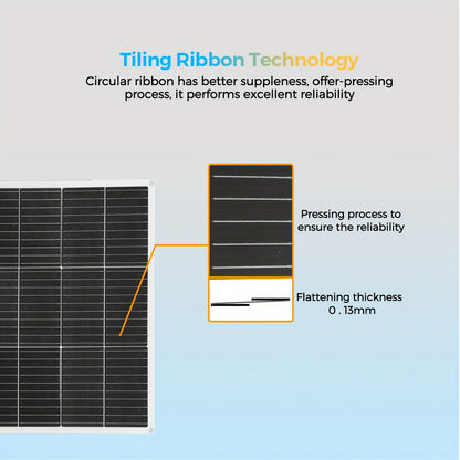 Zonnepanelen Kit – Zonnepaneel Set – Solar Kit – Flexibel Zonnepaneel – Off-Grid Zonnepaneel – 500W Vermogen – Monokristallijn, Lichtgewicht & Waterdicht