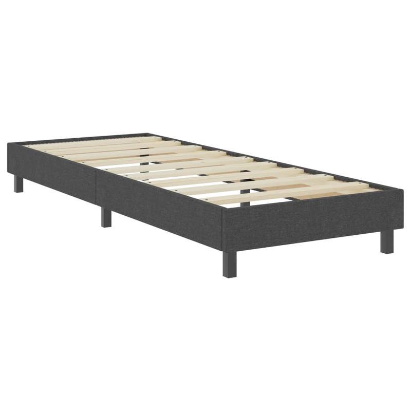 Gray Fabric Slatted Bed Frame 90x200cm - Modern Minimalist Integral Design, Sturdy MDF & Metal Construction, Easy Assembly, Space-Saving Single Bed for Small Bedrooms, Durable Fabric, Comfortable Sleeping Experience (Mattress