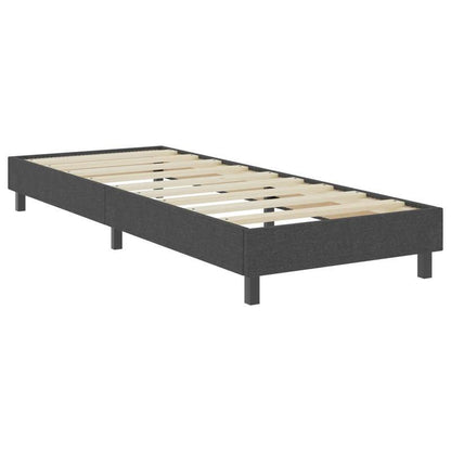 Gray Fabric Slatted Bed Frame 90x200cm - Modern Minimalist Integral Design, Sturdy MDF & Metal Construction, Easy Assembly, Space-Saving Single Bed for Small Bedrooms, Durable Fabric, Comfortable Sleeping Experience (Mattress