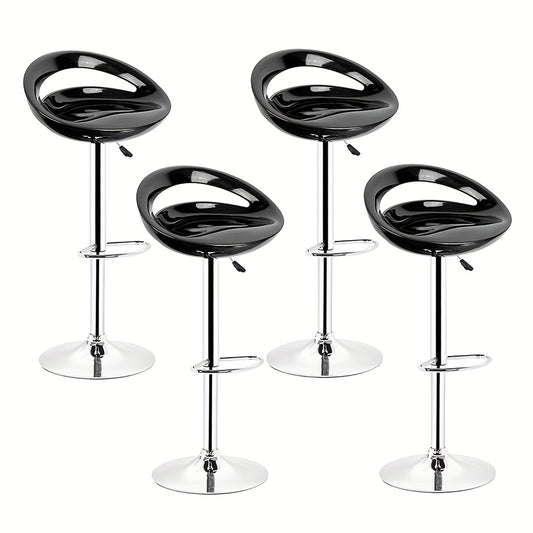 Barkrukken – Barstoelen – Keukenkrukken – Hoge Krukken – Stoelen – Set Van 2 – Verstelbare Hoogte 55-75cm – Stevige Kunststof Zitting Met Chroom Poot