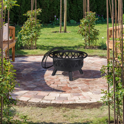 Vuurkorf – Tuinhaard – Brazier – Vuurschaal – Terrashaard – Extra Groot 75 cm – Zwart Staal