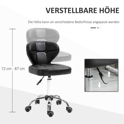 Kruk – Werkkruk – Zadelkruk – Bureaustoel – Draaistoel – Verstelbare Zithoogte 72-87 cm – Kunstleer Bekleding