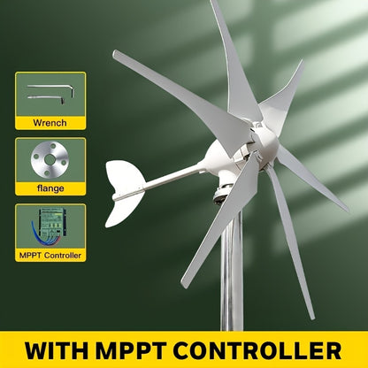 Windturbine Generator – Wind Generator Turbine – Wind Generator Voor Thuis – Windturbine Voor Thuis – Draagbare Generator – 800W Vermogen – MPPT Controller Met Laag Geluid