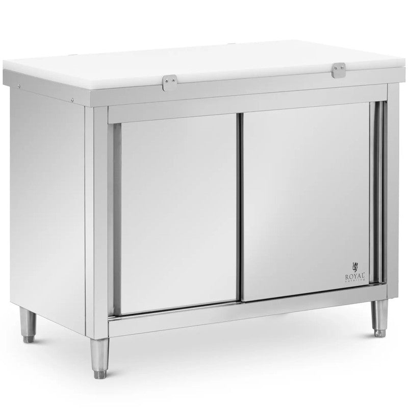 Keukenkast – Keukenbuffet – Opbergkast – Keukenonderkast – Gastronomisch Kastje – RVS Materiaal – Snijplank 120x60 cm