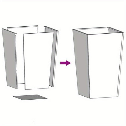 Easy to assemble modern and simple Planters 2pcs black 45x45x75cm steel backyard high-quality flower box kit