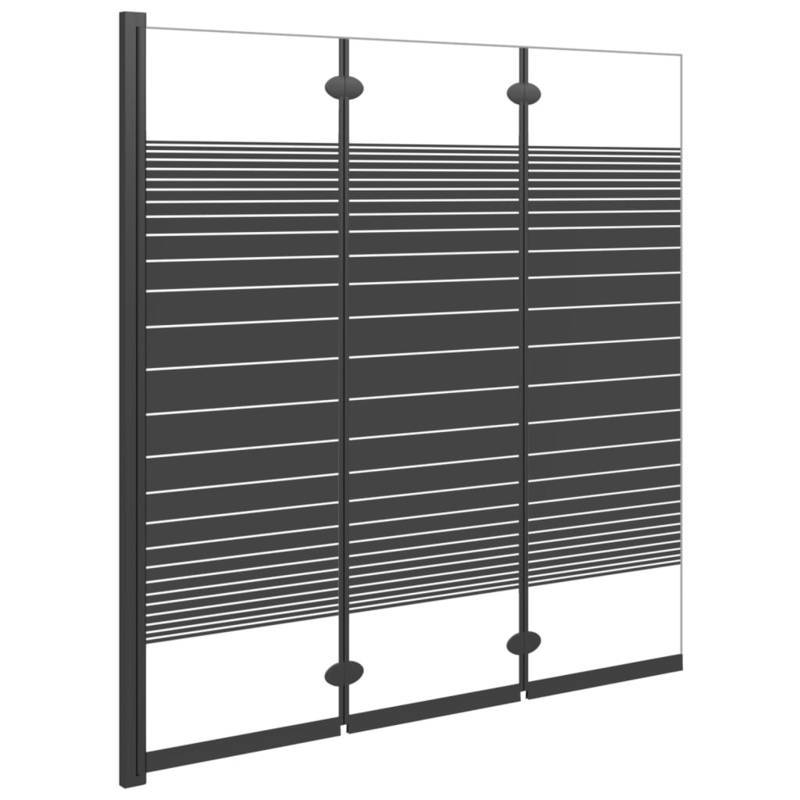 Badscherm 3 Panelen – Douchewand – Badwand – Opvouwbaar Scherm – Privacy Scherm – Metalen Frame – Waterafstotende Stof – Compact & Lichtgewicht
