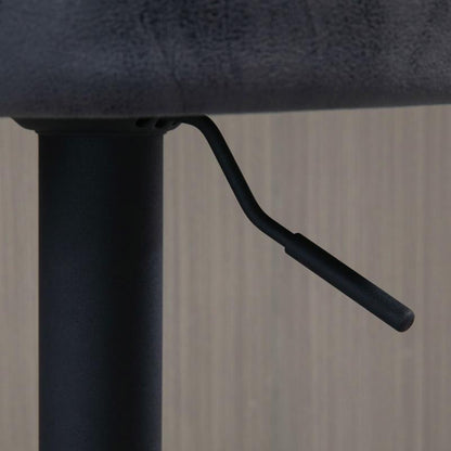 Barstoel – Barkruk – Barstoelen – Keukenstoel – Counterstoel – Verstelbare Hoogte 57-104 cm – Kunstleer Met Armleuning En Rugsteun