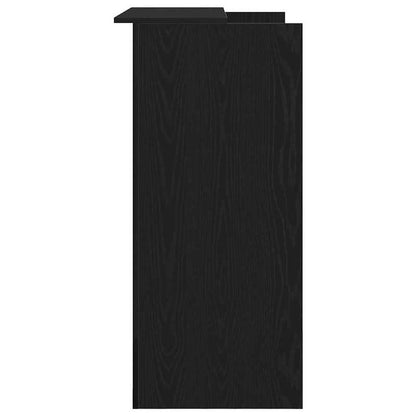 Ontvangstbalie – Receptiebalie – Balie – Bureau – Ingangsbureau – Zwart Eiken Look – Opbergruimte Met Lade – Stevig Houten Frame – 100x50x103,5 cm