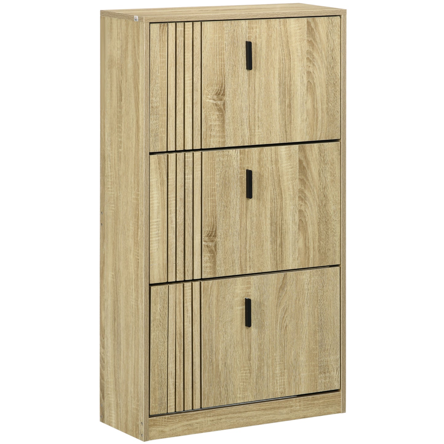 Schoenenkast – Schoenenrek – Schoenenopberger – Schoenenbank – Schoenenkast – 63x24x117 cm – 18 Paar Schoenen – Spaanplaat Met Melamine Coating – Ventilatieopeningen