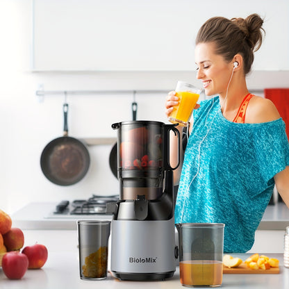 Slowjuicer – Juicer – Sapcentrifuge – Groentenpers – Fruitpers – Brede 130mm Invoer – Hoog Saprendement