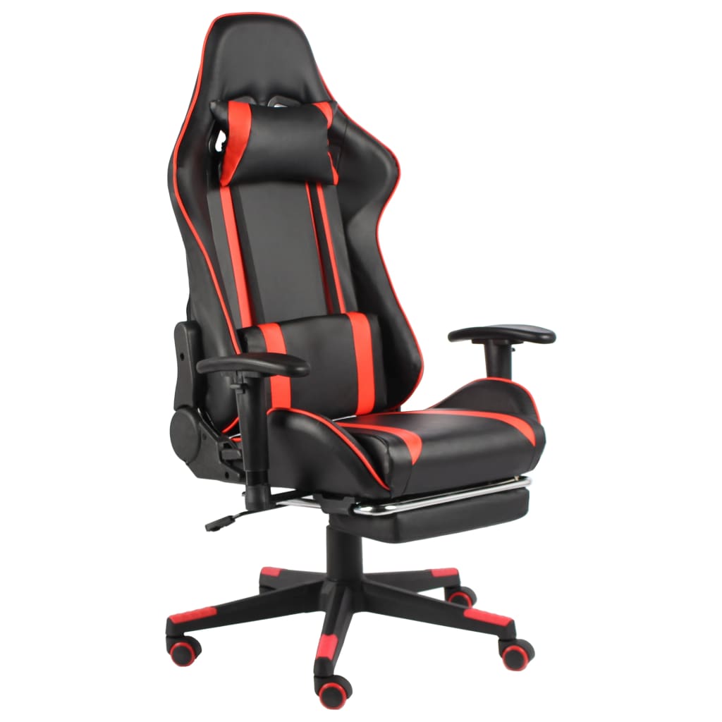 Gamingstoel – Game Stoel – Bureaustoel – Racing Stoel – Zitzak – Rood Met Voetensteun – Ergonomisch Ontwerp – Verstelbare Rugleuning