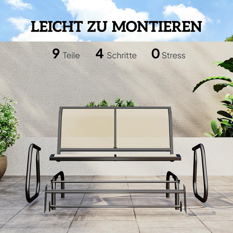Outdoor Eetset – Bistroset Tuinmeubilair – Tuinstoelen – Buitenmeubelset – Terrasset – Duurzaam Metaal – Eenvoudig Schoon Te Maken