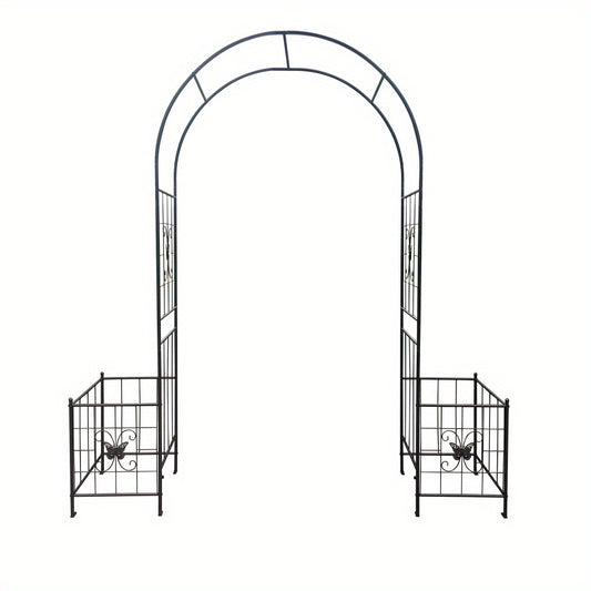 Tuinboog – Klimrek – Metaalboog – Klimplantenrek – Boog voor Klimrozen – Duurzaam Metaal – Weerbestendig Poedercoat – 218 cm Hoog