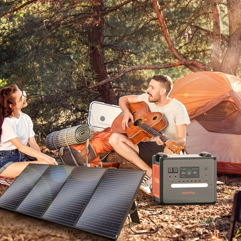 Zonnegenerator – Powerstation – Draagbaar Energiebank – Zonne-energiecentrale – Solar Powerstation – 2500W Vermogen – 2304Wh Lithium-polymeer Batterij – 400W Zonnepaneelset Met Inklapbare Kar