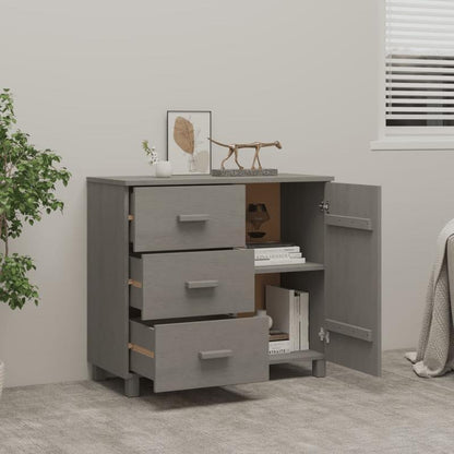 Sideboard hamar 90x40x80cm solid pine light gray Removable storage practical