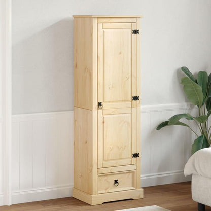 Linnenkast – Kledingkast – Garderobekast – Opbergkast – Vintage Kast – Massief Grenenhout – Compact Formaat 55x38x170 cm