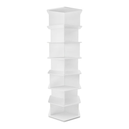 Schoenenrek – Schoenenkast – Schoenenhouder – Schoenendisplay – Schoenopberger – 7 Laags – 360° Draaibaar – Wit – Duurzaam PVC – Ruimtebesparend