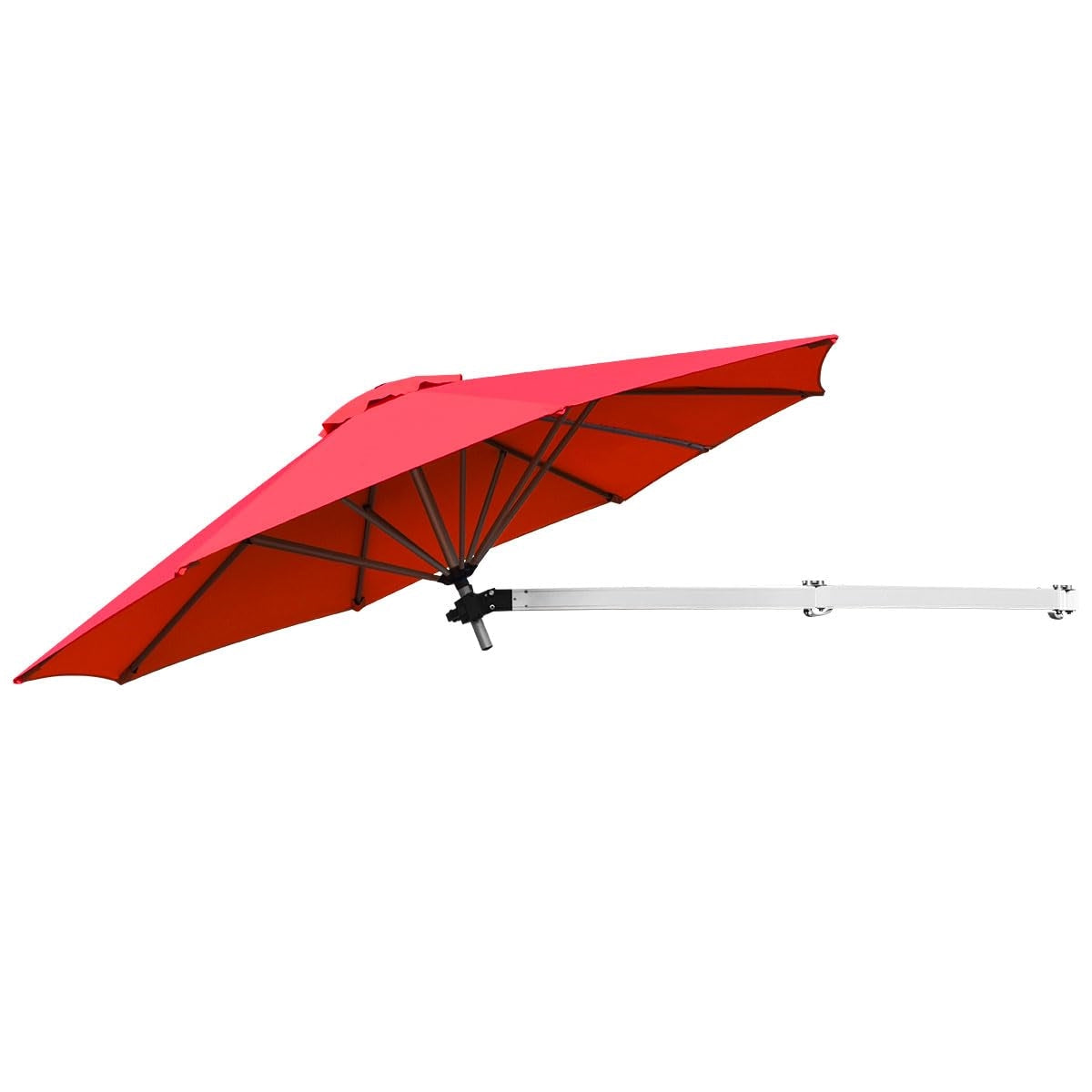 Muurparasol – Wandparasol – Balkonparasol – Zonnescherm – Terrasparasol – Aluminium Frame – Ø 250 cm Rode Parasol