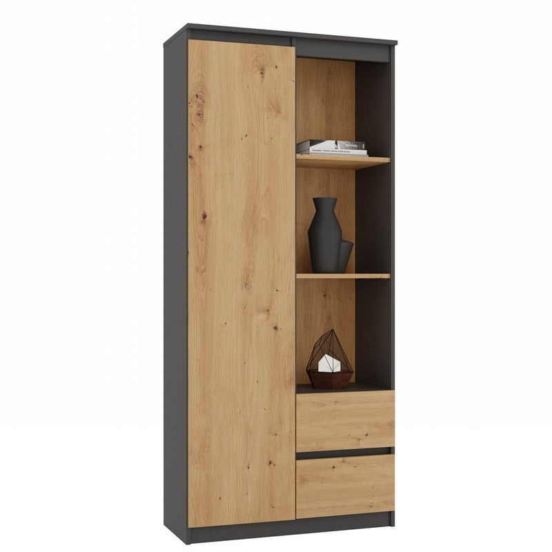 Opbergkast – Boekenkast – Vakkenkast – Ladekast – Meubel – 7 Compartimenten – Water- en Krasbestendig Gelamineerd Spaanplaat