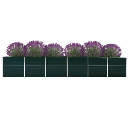 Verzinkte Plantenbak – Verhoogde Tuinbak – Tuinbed – Groentebak – Kruidenbak – Gegalvaniseerd Staal – Groot Formaat 480x80x77 cm – Duurzaam & Weerbestendig – Groen