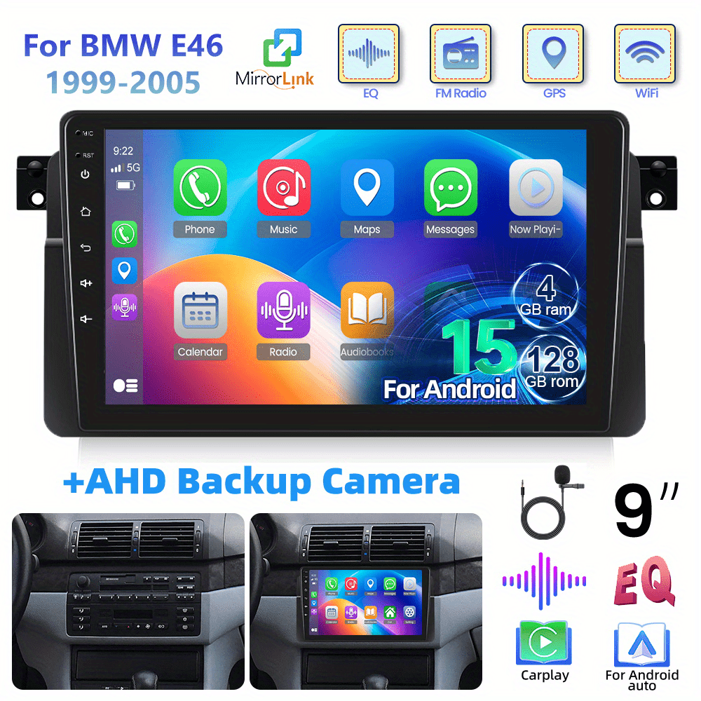 BMW E46 Autoradio – 2-DIN Multimedia Systeem – Android Car Stereo – Touchscreen Radio – Navigatie Systeem – 9 Inch HD Scherm – Draadloos CarPlay & Android Auto