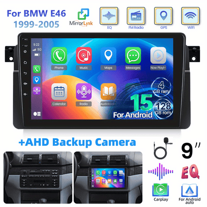 BMW E46 Autoradio – 2-DIN Multimedia Systeem – Android Car Stereo – Touchscreen Radio – Navigatie Systeem – 9 Inch HD Scherm – Draadloos CarPlay & Android Auto
